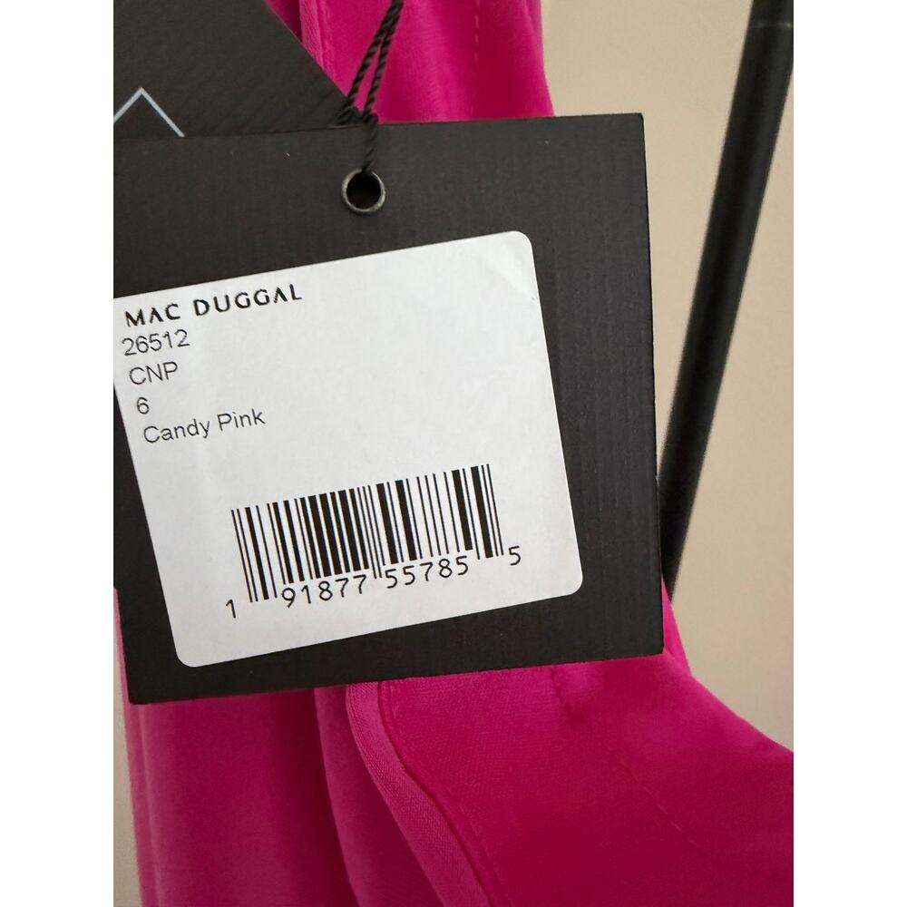 Mac Duggal candy pink 26512 jersey one should dress gown sz 6 - Picture 6 of 6